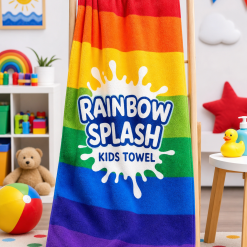 Rainbow Splash Kids Towel