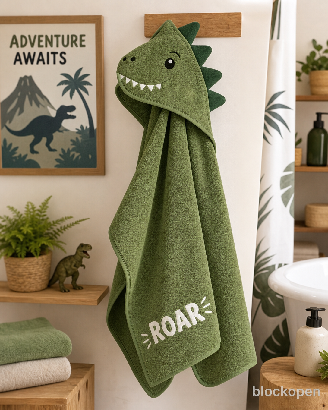 Dino Roar Hooded Bath Towel